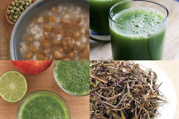 新鮮的蔬果汁及傳統的綠豆湯、仙草茶，最適合夏季消暑解渴。
