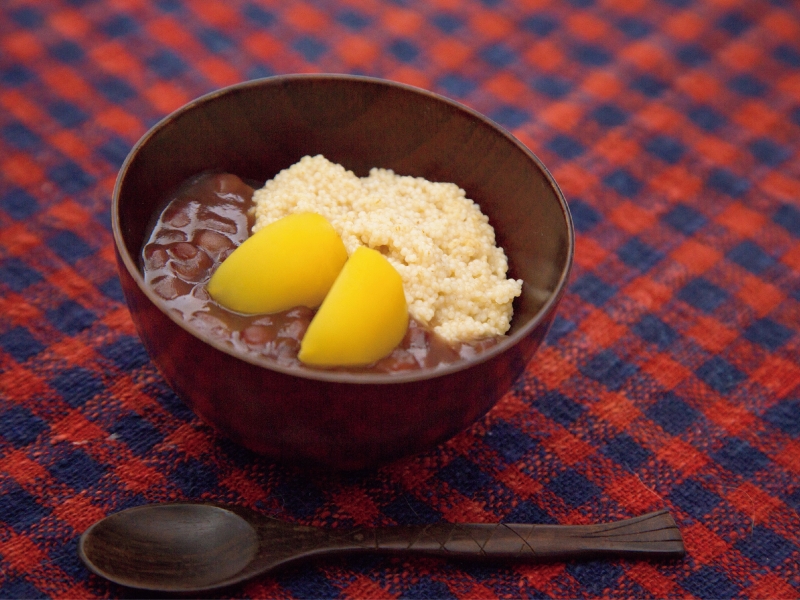 兩步驟做出日式經典糯小米紅豆湯...